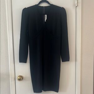 St. John Marie Gray Vintage 80’s Women’s Knit Little Black Dress.